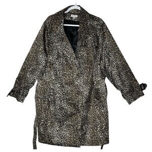 Joan Rivers Coat Womens 3X Plus Cheetah Print Jacket‎ Corpcore Modern Holiday